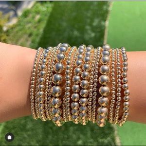 Super cool Gold round bead bracelets!!
